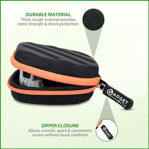 GadgetBite Earphone Carrying EVA Case for Earphones, Headset, Pen Drives, SD Cards - (Carry case only) (Orange) - Image 2
