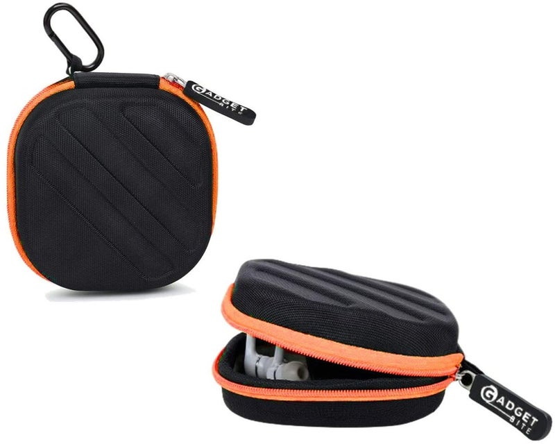 GadgetBite Earphone Carrying EVA Case for Earphones, Headset, Pen Drives, SD Cards - (Carry case only) (Orange) - Image 1