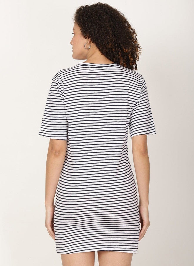 Pretilly Striped Mini Dress for Women - Image 4
