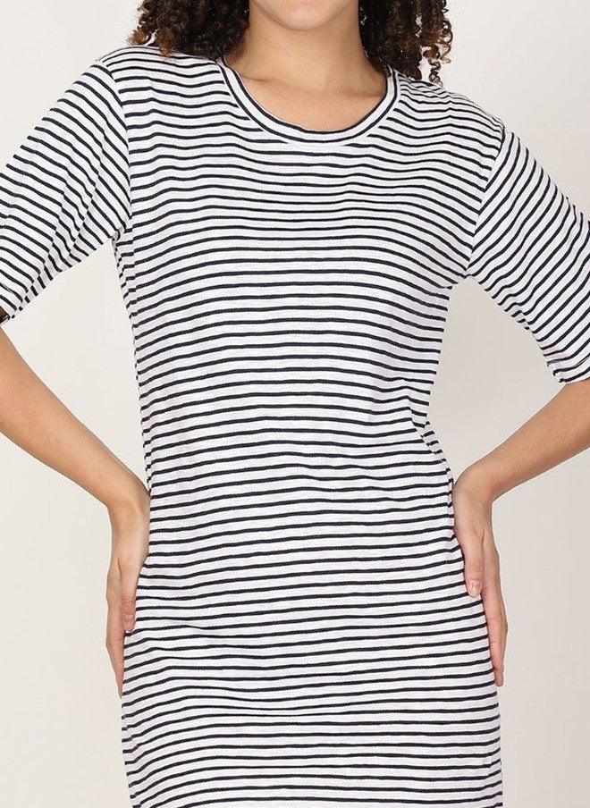 Pretilly Striped Mini Dress for Women - Image 2