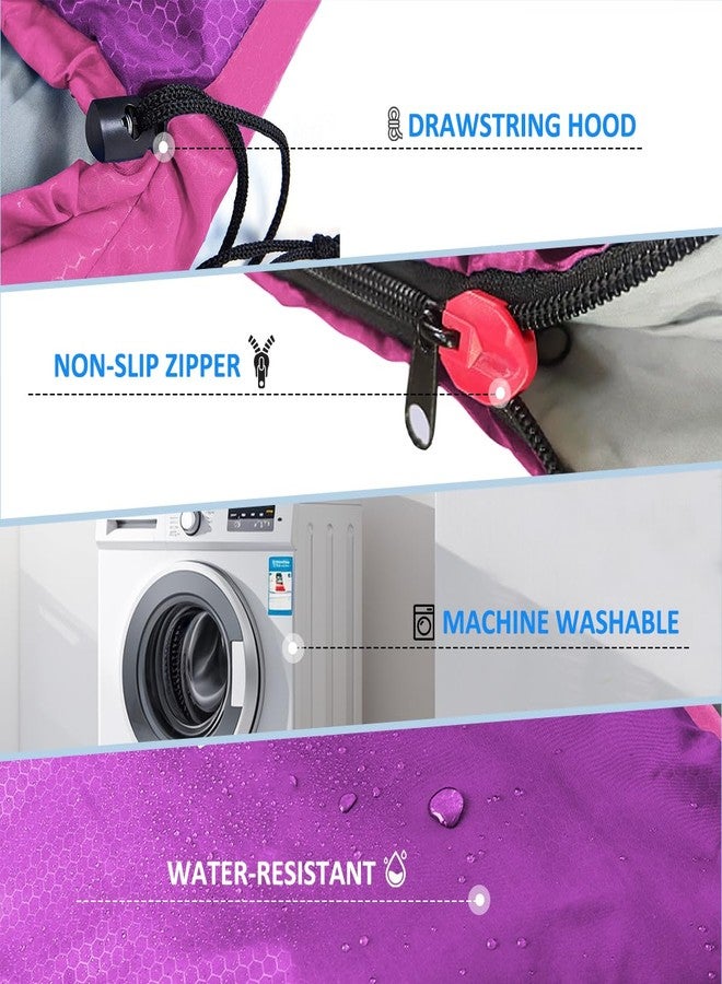 oaskys كيس نوم للتخييم من أوسكيز - مناسب لثلاثة فصول (الطقس الدافئ والبارد) - خفيف الوزن ومقاوم للماء، مناسب للبالغين والأطفال - معدات التخييم والسفر والأنشطة الخارجية - Image 3