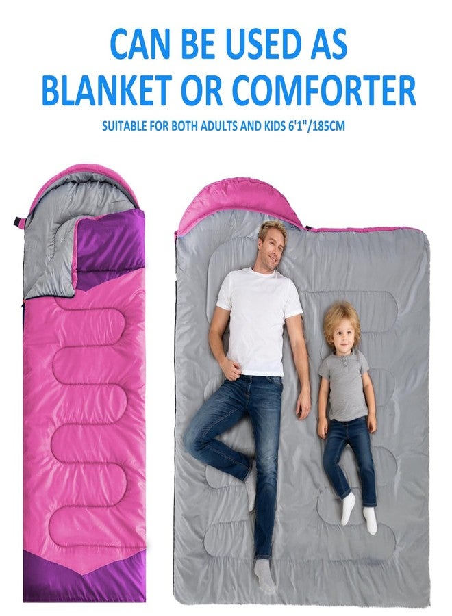 oaskys كيس نوم للتخييم من أوسكيز - مناسب لثلاثة فصول (الطقس الدافئ والبارد) - خفيف الوزن ومقاوم للماء، مناسب للبالغين والأطفال - معدات التخييم والسفر والأنشطة الخارجية - Image 4