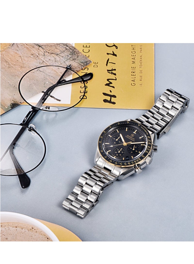 بيرسيجار ساعة Bersigar BG-1701 Ocular Luxury Design مقاومة للماء من الفولاذ المقاوم للصدأ - Image 5