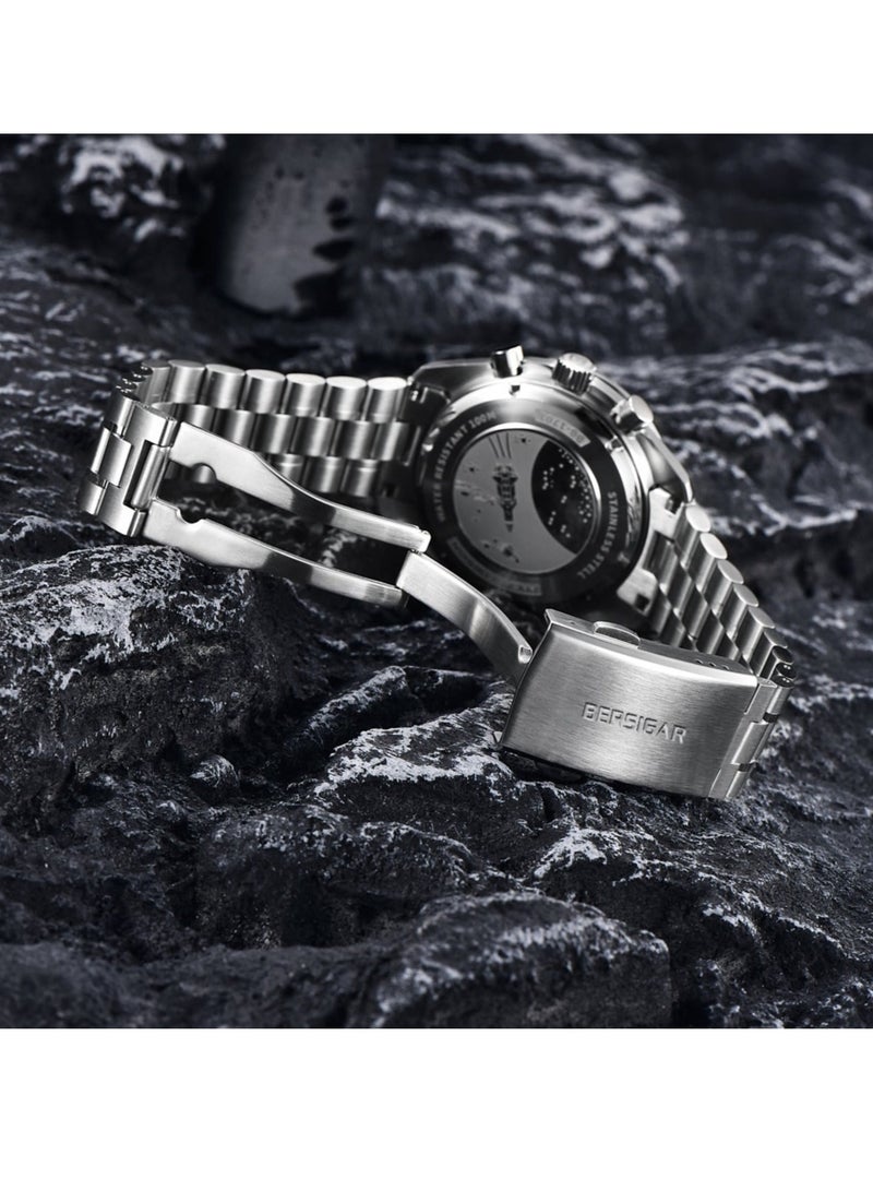 بيرسيجار ساعة Bersigar BG-1701 Ocular Luxury Design مقاومة للماء من الفولاذ المقاوم للصدأ - Image 2