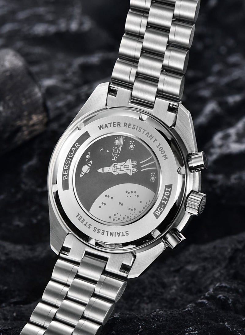 بيرسيجار ساعة Bersigar BG-1701 Ocular Luxury Design مقاومة للماء من الفولاذ المقاوم للصدأ - Image 4