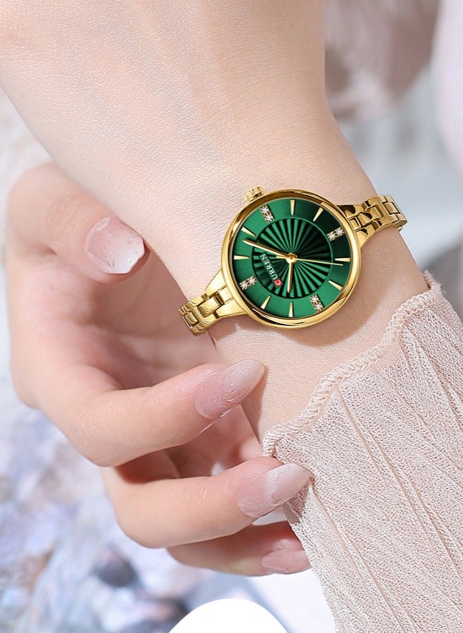 CURREN New CURREN Watch 9097, Women's Fashion Quartz Wrist Watch, Outdoor Leisure Round Metal Strap Watch - Image 1