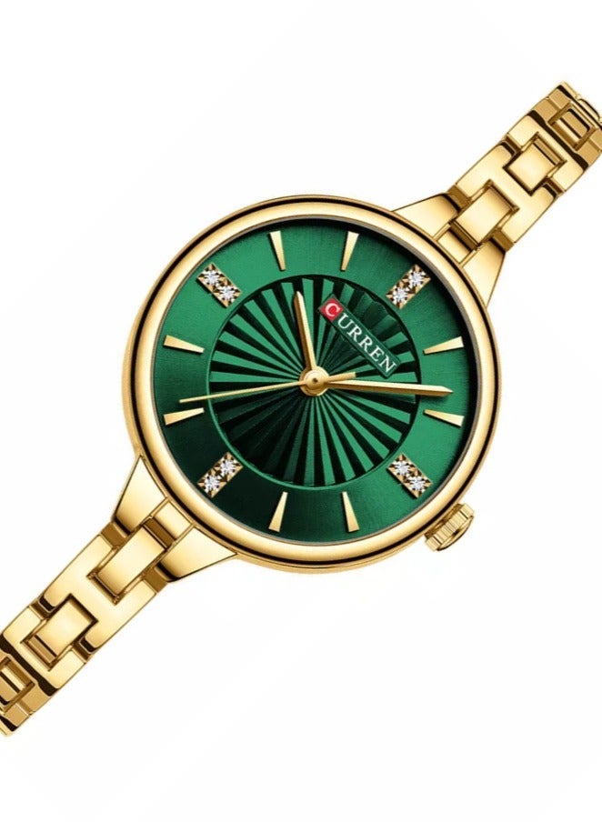 CURREN New CURREN Watch 9097, Women's Fashion Quartz Wrist Watch, Outdoor Leisure Round Metal Strap Watch - Image 3