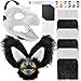 Seenelling 13 Pcs DIY Dino Mask Kit Hard Plastic Dinosaur Mask Furry Therian Dino Costume Kit Animal Dinosaur Party CostumeBlack White - Image 3