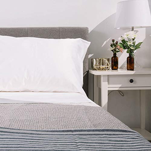 QuickZip Sateen Pillow Case Standard/Queen Size (20” X 32”) Pillowcases, Set of 2, 100% Cotton Pillow Covers with Envelope Closure, White - Image 5