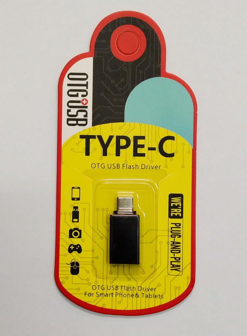 TYPE C (MALE) TO USB 3.0 (FEMALE) OTG CONNECTOR BLACK