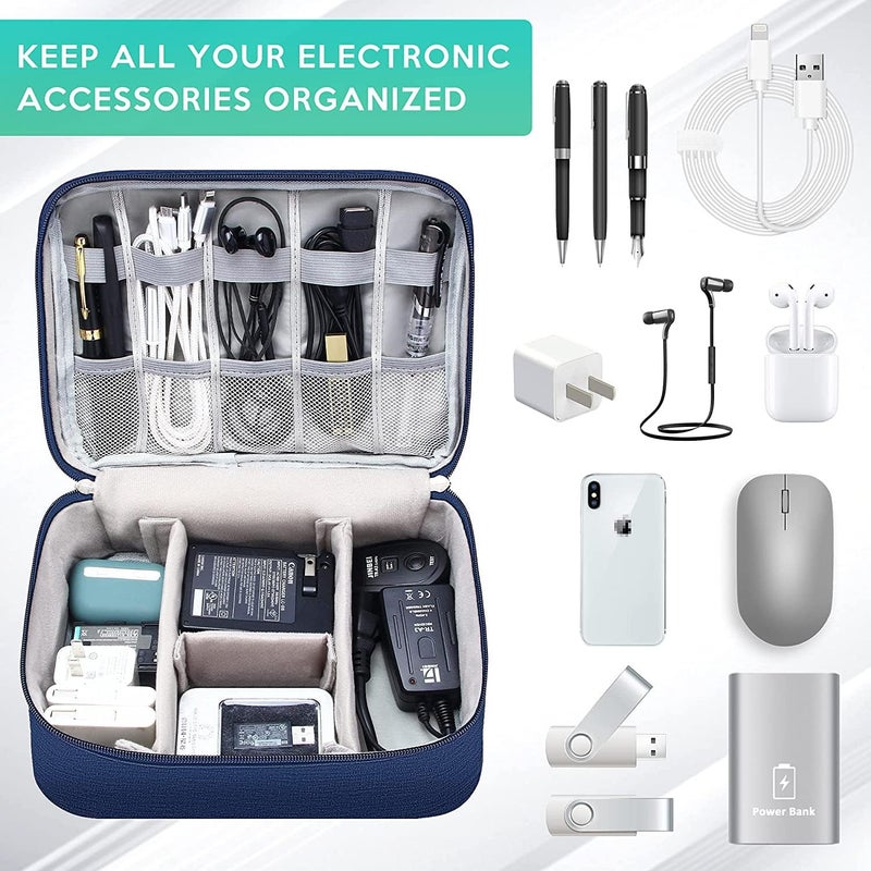 YOUBDM Electronics Organizer Travel Cable Organizer Bag Waterproof Portable Digital Storage Bag Electronic Accessories Case Cable Charger Organizer Case - Image 3