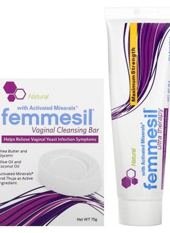 femmesil Vaginal Cleansing Bar & Ultra Therapy Ointment 2 Piece Set 