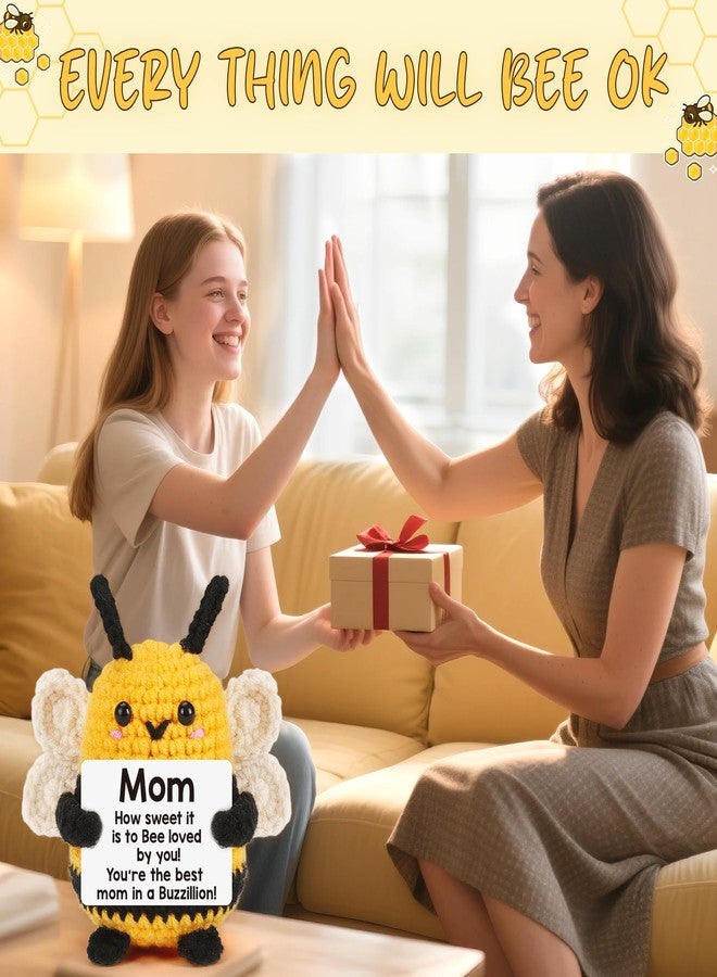 هدايا عيد الميلاد للأمهات، هدايا داعمة للأم، الأم الجديدة، الأمهات، الأم الثانية، الحماة، حيوانات كروشيه إيجابية، هدايا نحلة الحياكة لعيد ميلاد الأم، عيد الحب، عيد الأم - Image 5