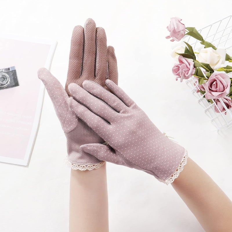 Lovful Summer Women Screentouch Gloves Sun Uv Protection Driving Gloves, Purple, One size - Image 3