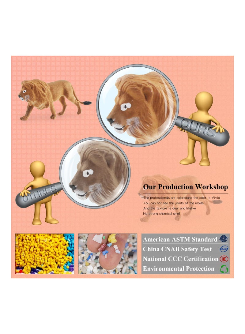 KASTWAVE Wild Animals Toys Set - 9 Piece Realistic Jumbo Wild Zoo Animal Figurines, Durable Plastic African Jungle Animals, Ideal Educational Toy for Kids Ages 3-5, Perfect for Educational Play & Gift - Image 5