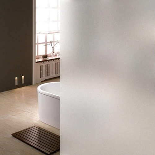 Niviy Niviy Frosted Glass Window Privacy Film 41 inch x 315 inch Extra Large Window Film Static Cling Non Adhesive Bathroom Door Decorative Frosting Cover 