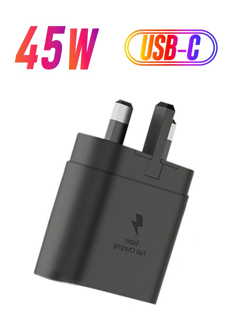 Generic 45W Charger Plug, USB C Fast Charging, Compatible with Samsung Galaxy  S25 Ultra,S24 Ultra, S23 Ultra, S22, Z Fold 5,Z Fold 6, A14, A33, A54,A55,A56  - Image 1