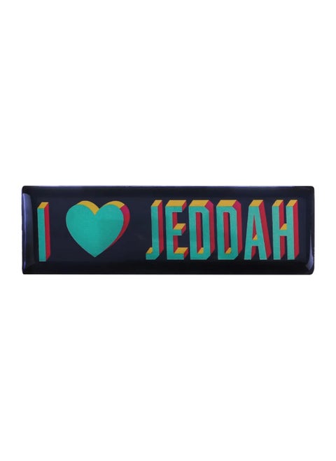 Fridge Magnet by Shababuna X Hnak, comes with a cultural design with the phrase “I Love Jeddah” and inspired by Saudi landmarks | High Quality and Long Lasting | made in Saudi Arabia - JED-1