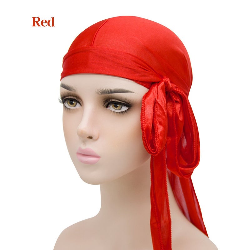 Silky Smooth Durag with Long Tails | Premium Polyester Satin Head Wrap for Men & Women