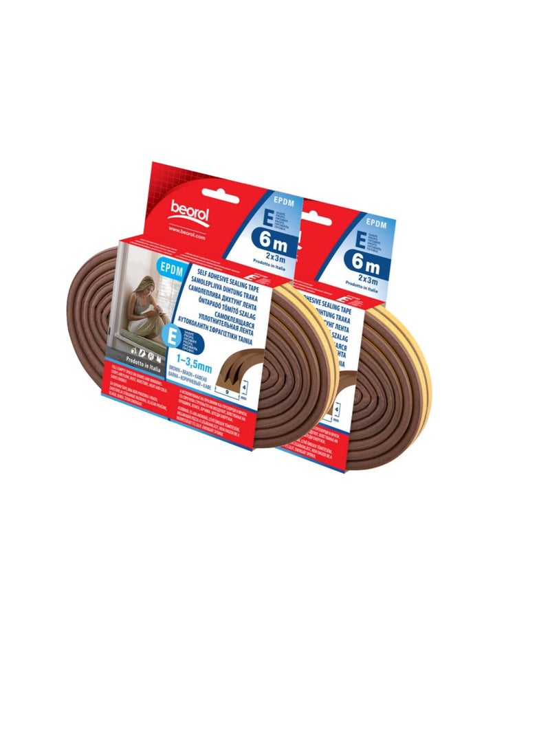 بيورول شريط لاصق ذاتي اللصق 'E' بني 2 × 3 متر - Image 2