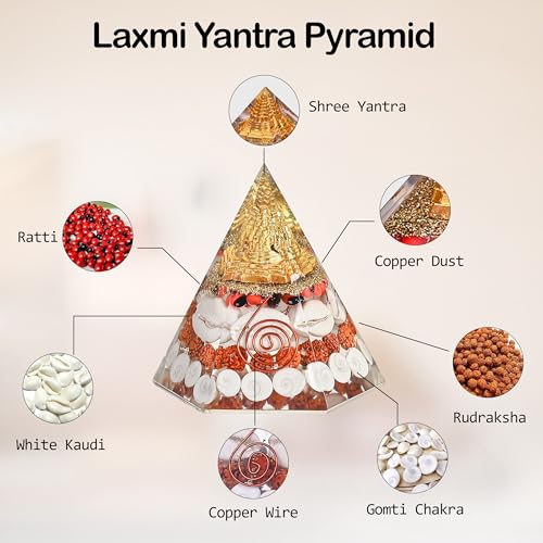 HindCraft Laxmi Hexagon Pyramid | Vastu & Feng Shui Energy Tool for Wealth and Success | Decorative Sculpture for Home & Office for Good Luck and Harmony - Image 2