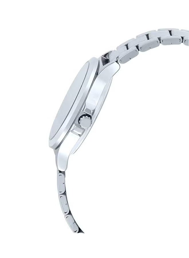 Casio MTP-V300D-1A2UDF Men’s Multi-Hand Quartz Watch – Stainless Steel Silver Bracelet, Black Dial with Blue Sub-Dials, Day Date 24-Hour Display, Elegant Business & Casual Wristwatch - Image 4