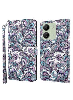 HuHa Case Cover For Xiaomi Redmi 13C 5G / 4G 3D Painting Pattern Flip Leather Phone Case Swirl Pattern 