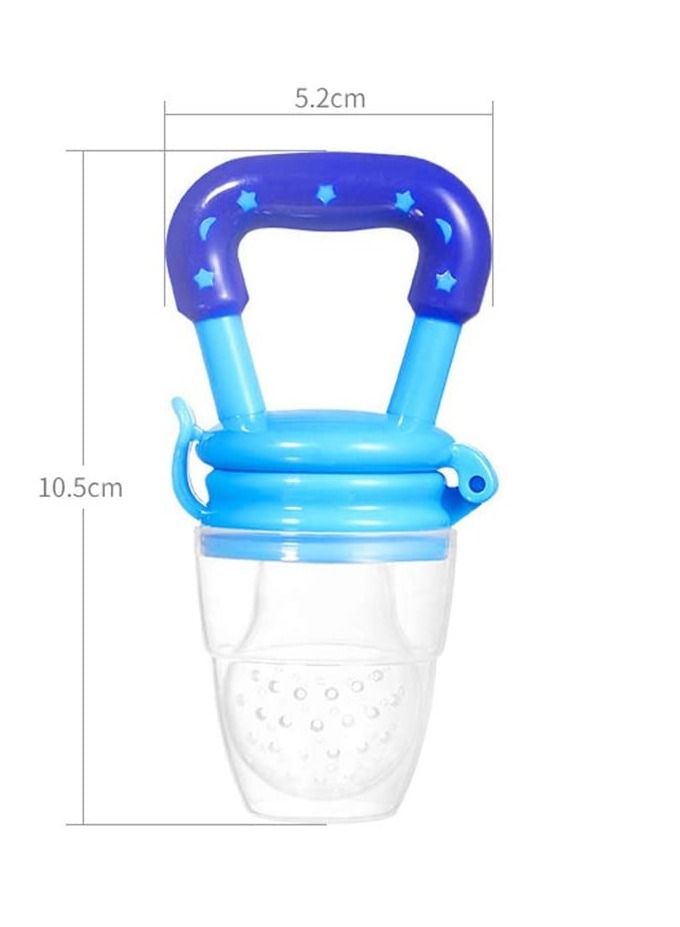 AS SEEN ON TV Baby Fruit Food Feeder Teething Pacifier for Teething Baby Infant Toy Nipple Pouches Nibbler for Toddlers & Kids Pacifier Blue - Image 2