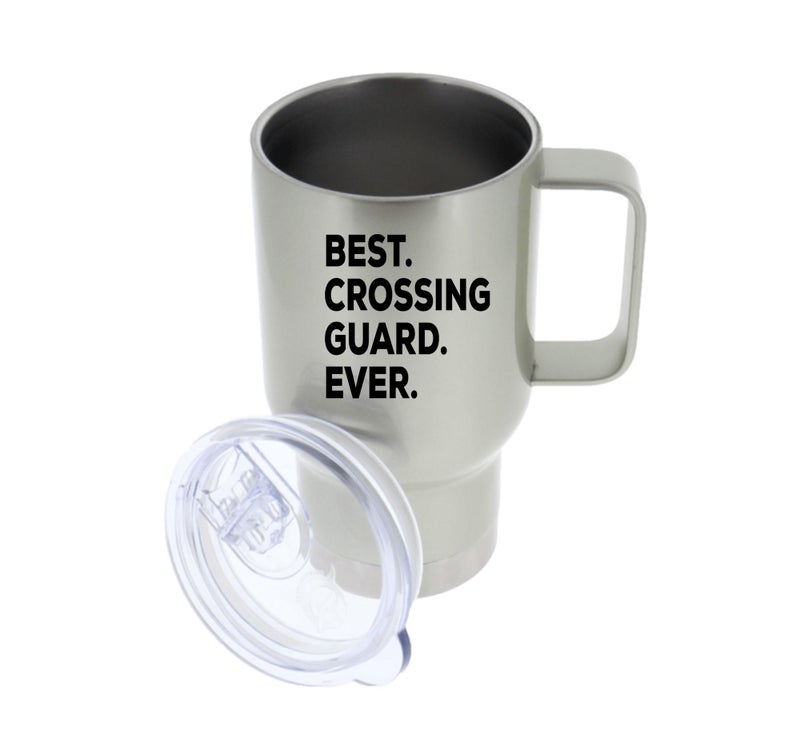 SpreadPassion â€“ The Best Crossing Guard Ever Tumbler â€“ Stainless Steel Novelty Tumbler for Birthday and Anniversary Parties â€“ Gift Idea for Teacher on Christmasâ€“14Oz Hot Tea Tumbler - Image 1