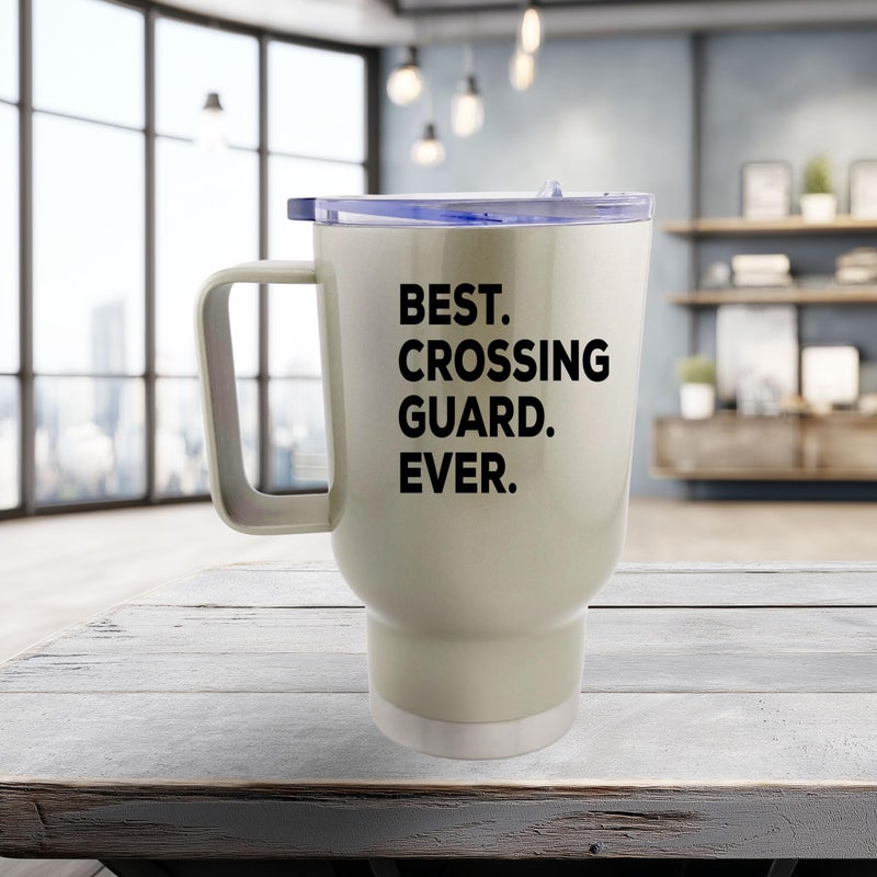 SpreadPassion â€“ The Best Crossing Guard Ever Tumbler â€“ Stainless Steel Novelty Tumbler for Birthday and Anniversary Parties â€“ Gift Idea for Teacher on Christmasâ€“14Oz Hot Tea Tumbler - Image 3
