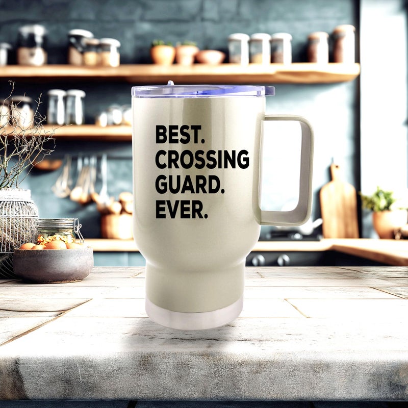 SpreadPassion â€“ The Best Crossing Guard Ever Tumbler â€“ Stainless Steel Novelty Tumbler for Birthday and Anniversary Parties â€“ Gift Idea for Teacher on Christmasâ€“14Oz Hot Tea Tumbler - Image 4