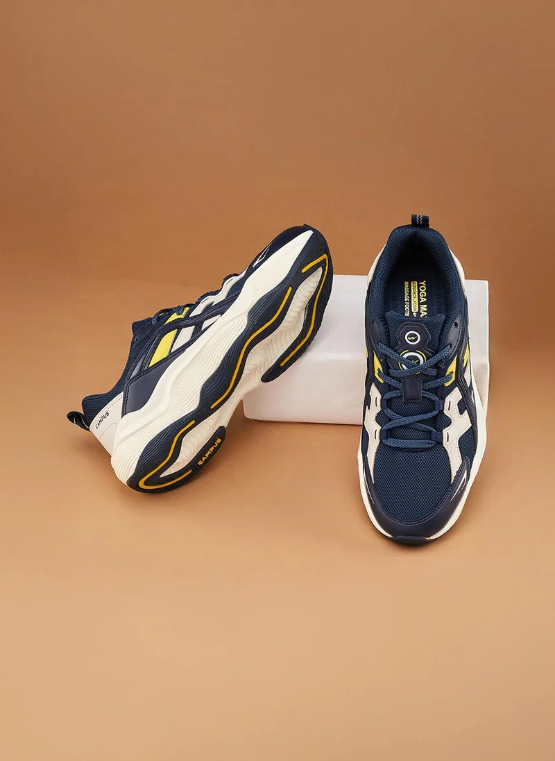 CAMPUS Men Ander Bubble Yoga Max Lace-Up Sneakers-Navy