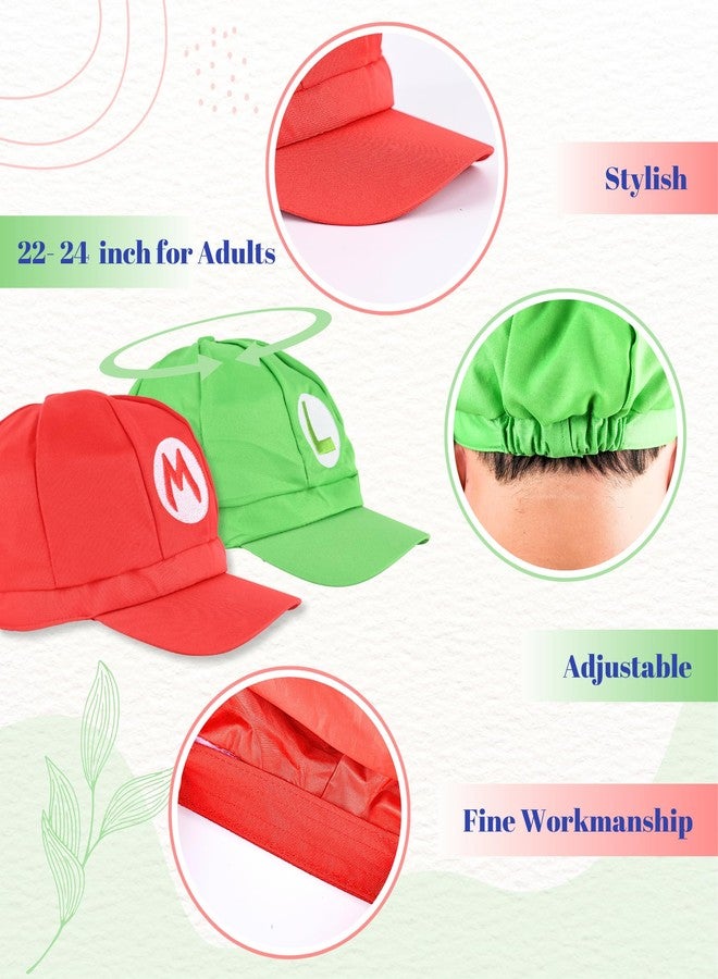 PIIDUOO Halloween Costumes Accessories for Adults Couples - 2 Person Duo Halloween Costumes Party Cosplay Set - Matching Costume for Men Women Teens Friends - Red & Green - Image 2