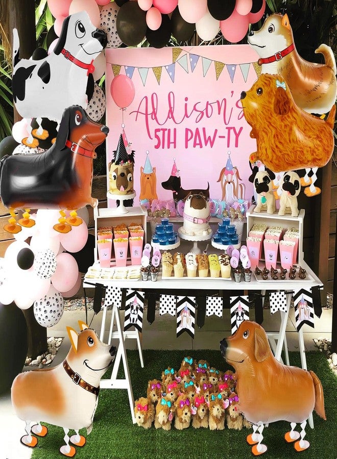 KINYFY 6 Pcs Walking Dogs Balloons,Dog Party Decorations,Walking Animal Balloons Dog Birthdays Parties Supplies for Kids Animal Puppy Theme Birthday Party Decor - Image 4