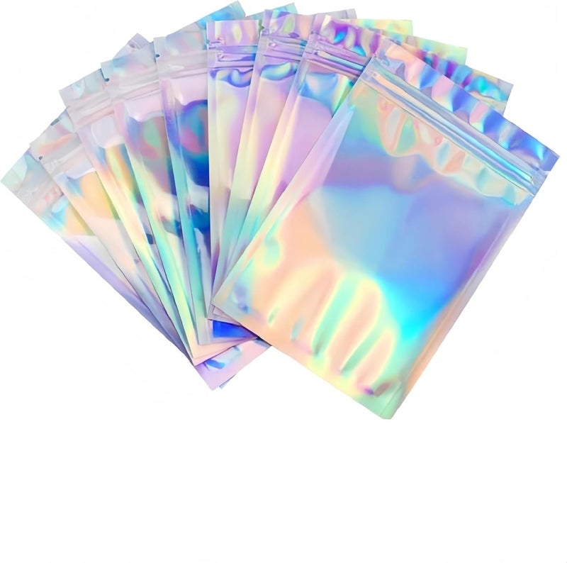 Holographic Sealed Bags: 7.5x12Cm Resealable Storage Bags - With Hanging Hole Snack Bags for Party Favor & Food Storage - Image 1