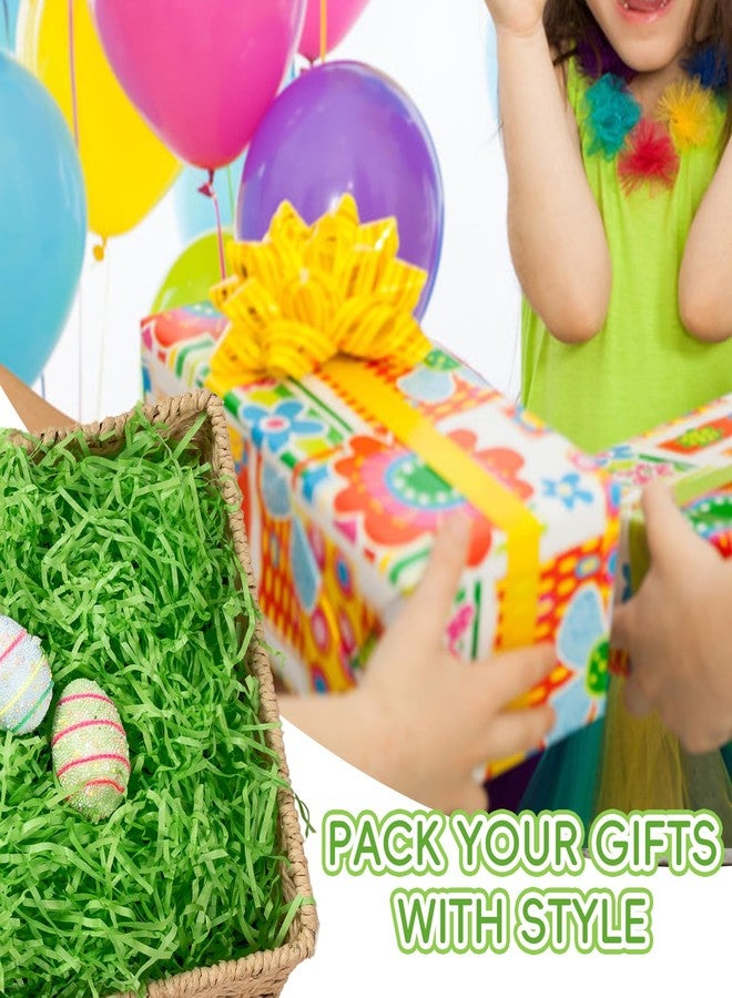 CIPOWM 12oz Easter Grass Shredded Paper Filler Basket Filler Green Crinkle Raffia Paper Filler for Easter Gift Wrapping Boxes Bags Basket Filling Party Supply(Green) - Image 3