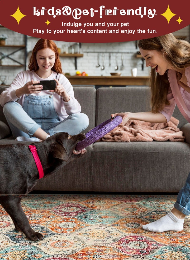 HomarKet Boho Machine Washable Rugs - 160 x 230 cm Area Rugs for Living Room Non-Slip Oriental Throw Bedroom Rug Ultra-Thin Large Office Dining Room Rug Accent Floor Carpet for Kitchen Laundry Room Entrance - Image 3