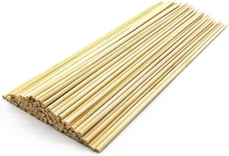 1ABOVE 150 Pieces Natural Wooden Skewers for BBQAppetizer Cocktail KabobFruit and Chocolate Fountain SIZE250 MM10INCH 1