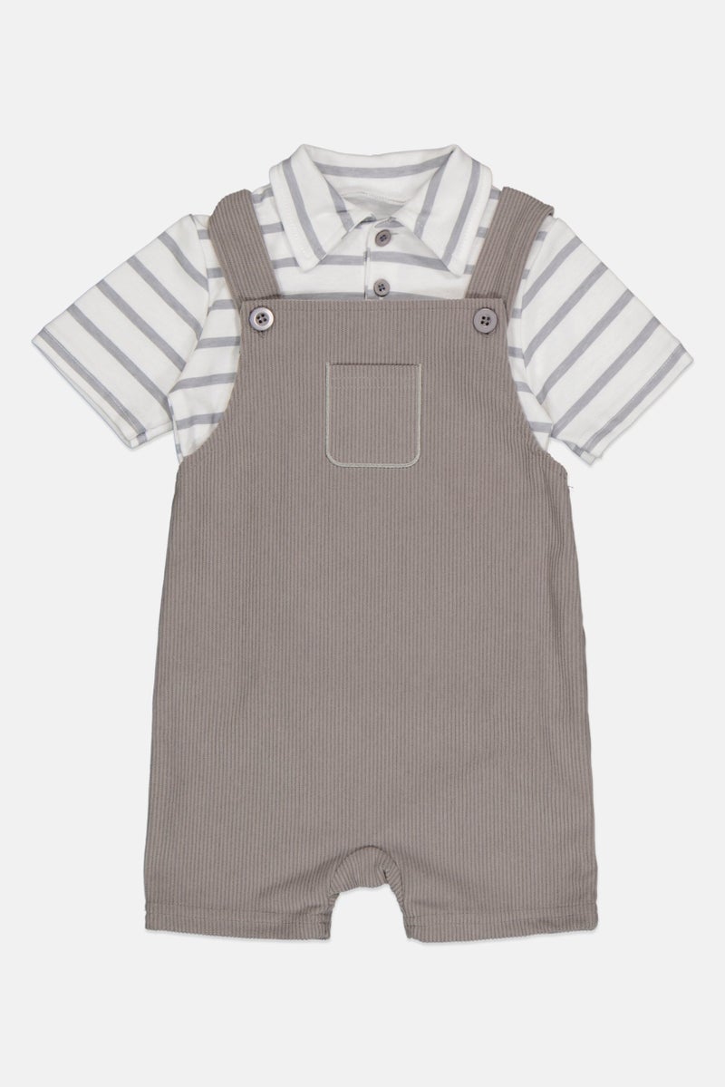 English Laundry Toddlers Boy 2 Pieces Polo And Jumpsuit Set, Multicolor - Image 1