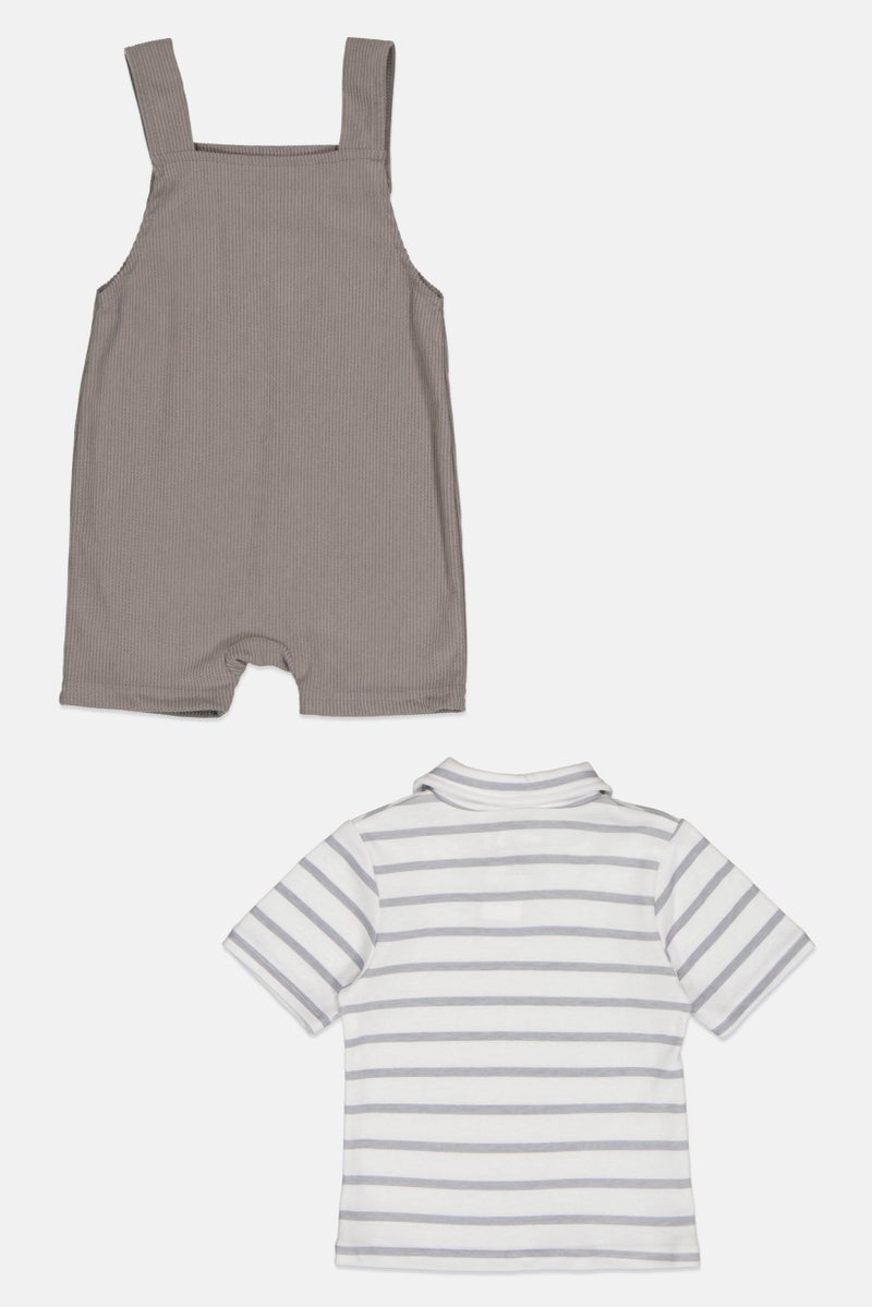 English Laundry Toddlers Boy 2 Pieces Polo And Jumpsuit Set, Multicolor - Image 3