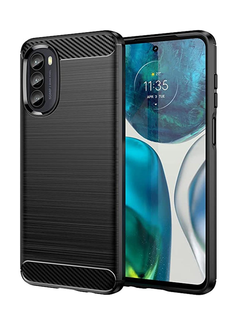 TEAM LUXURY غطاء هاتف موتورولا موتو G82 / G52 مع واقي سيليكون ناعم مضاد للخدش ومضاد للصدمات (أسود) - Image 1