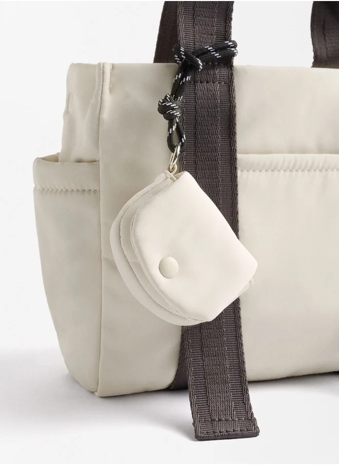 PARFOIS Nylon Tote Bag With Pendant