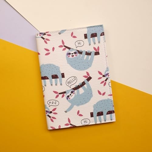 Quttie Passport Cover for Kids, Women and Men, Cute Travel Passport Holder (Sloth Pattern) - Image 5