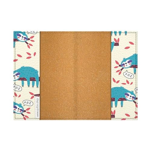 Quttie Passport Cover for Kids, Women and Men, Cute Travel Passport Holder (Sloth Pattern) - Image 4
