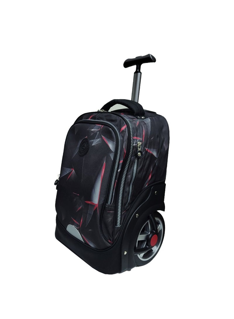 باور حقيبة ظهر مدرسية بعجلات كبيرة – حقيبة سفر متينة وأنيقة للأطفال والمراهقين - Image 1
