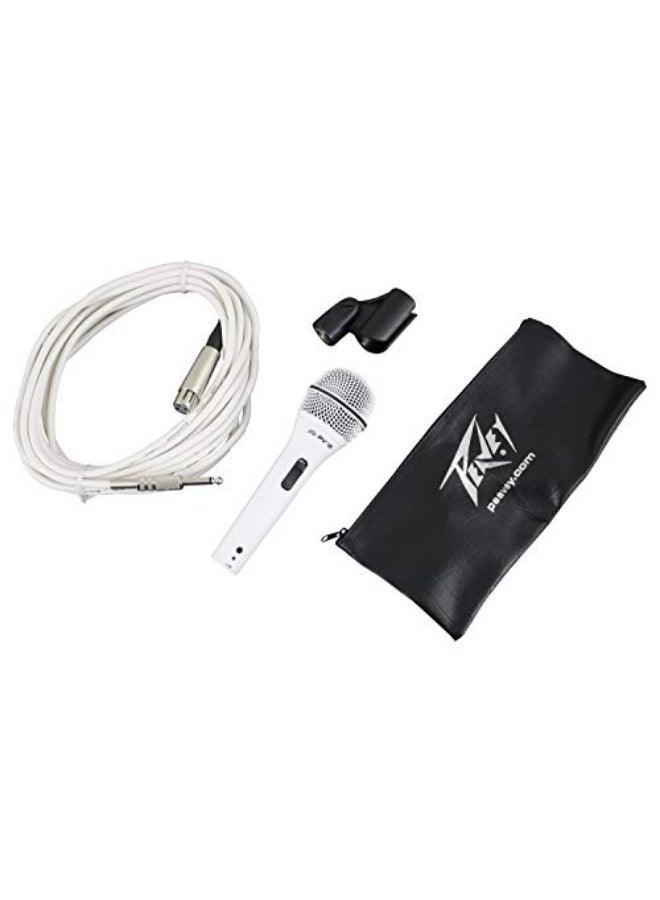 بيفي ميكروفون صوتي ديناميكي أحادي الاتجاه PV®i 2 1/4" أبيض مع كابل 1/4 بوصة - Image 1