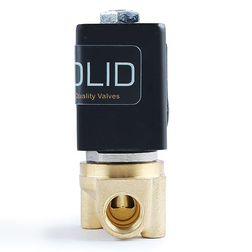 U.S. Solid 1/4" Brass Electric Solenoid Valve 12V DC Normally Closed VITON Air Water Oil Fuel - Image 3