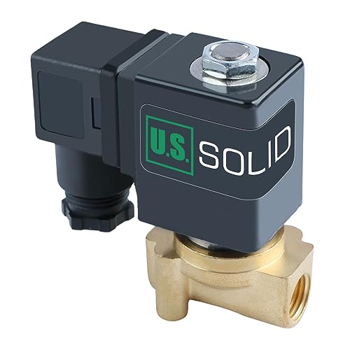 U.S. Solid 1/4" Brass Electric Solenoid Valve 12V DC Normally Closed VITON Air Water Oil Fuel - Image 2