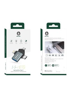 GREEN LION USB 3.0 to Type-C / Lightning / Micro OTG Adapter Gray Aluminum Alloy +ABS Super-Fast Data Transfer Compatible with iPhone / iPad / MacBook / Note20 Ultra S21+/ Huawei /Xiaomi  - Image 2