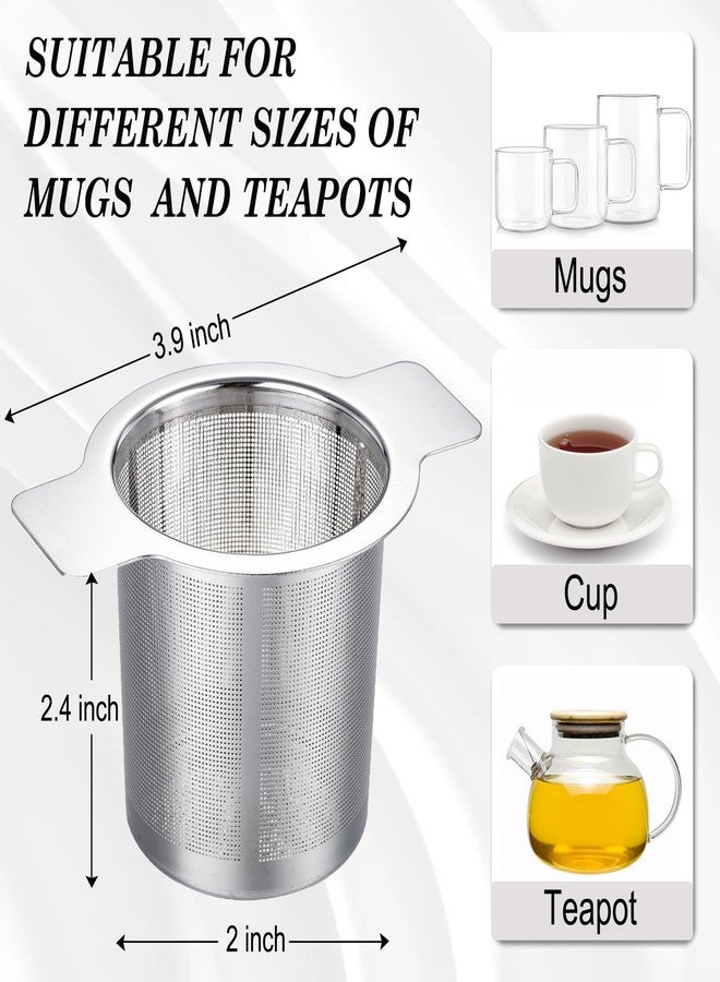 Leden Extra Fine Mesh Tea Strainer Stainless Steel Tea Infuser Steeper for Loose Leaf Tea and Coffee, Tea Filter with Large Capacity for Tea Cups, Teapots, Mugs, Double Handles - Image 2
